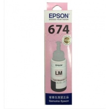 爱普生（Epson）T6746浅洋红色墨水补充装 C13T674680（适用于L801）